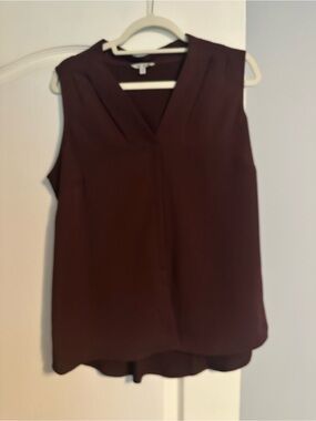 NIC+ZOE Sleeveless V-Neck Camisole in Deep Burgundy